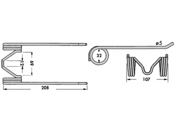 59.526 Deget pick-up John Deere 224